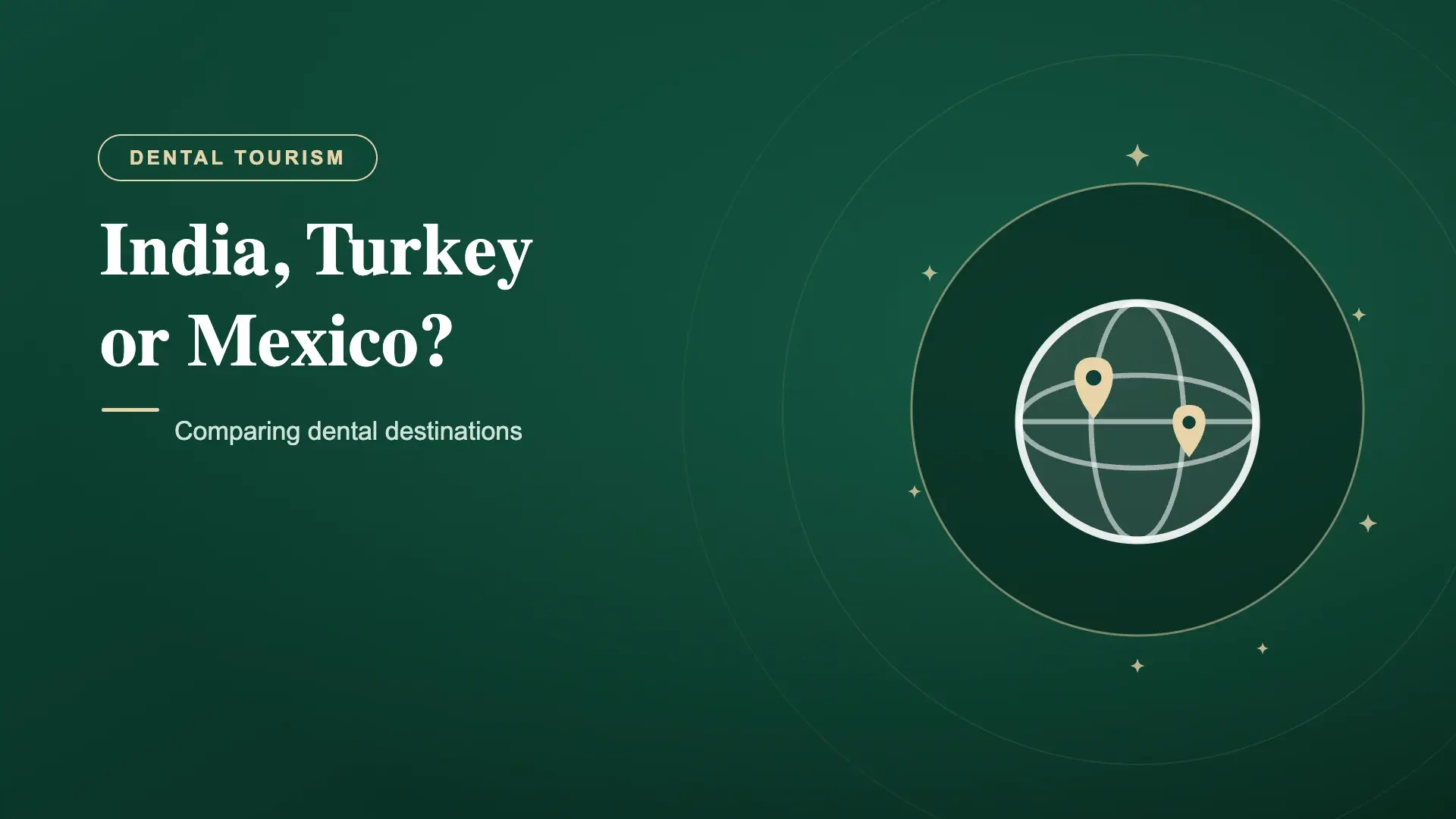 Dental Implants: India vs Turkey vs Mexico — illustration for Tooth Simplified dental blog