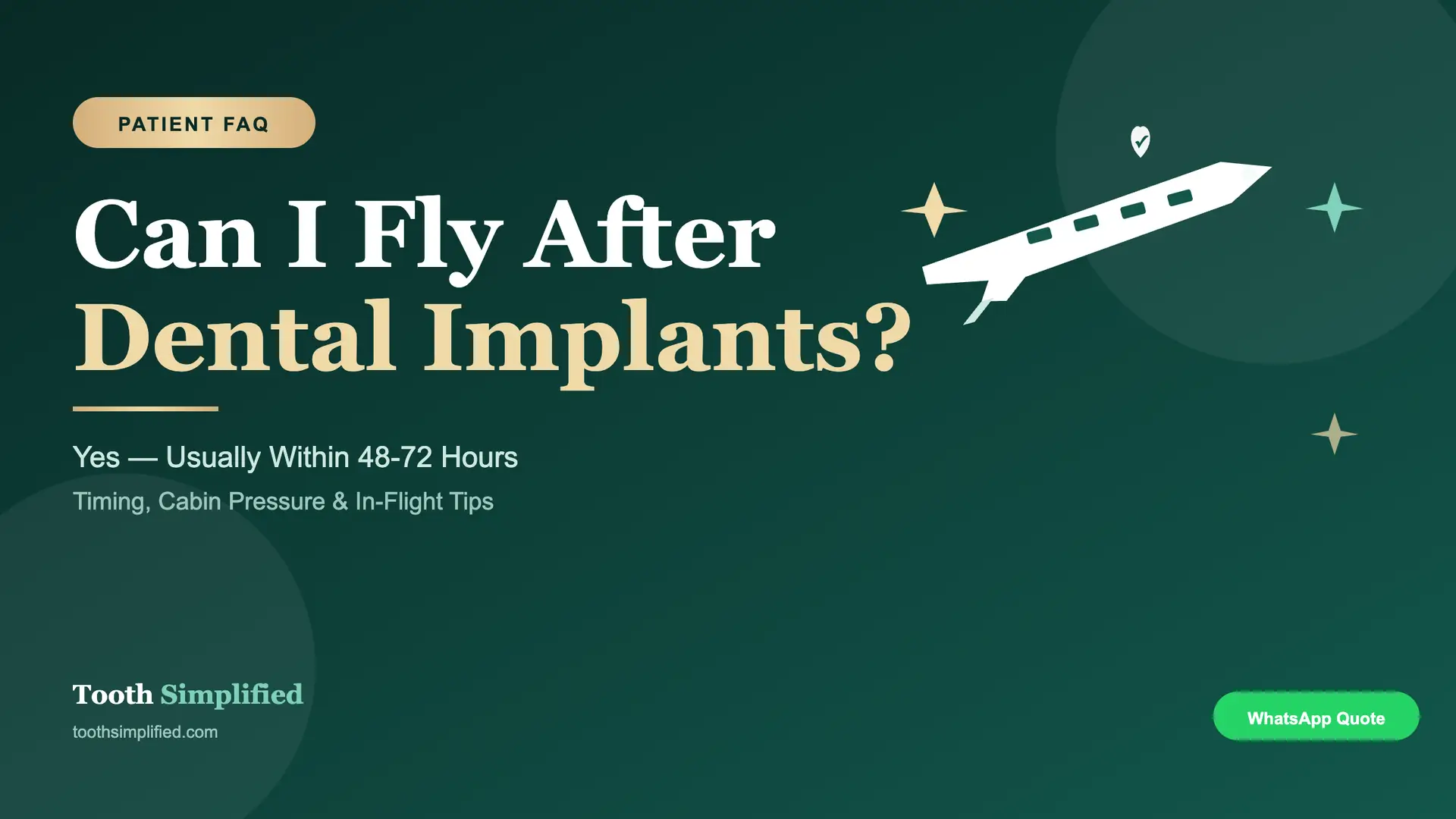 Can I Fly After Dental Implant Surgery - Patient Guide