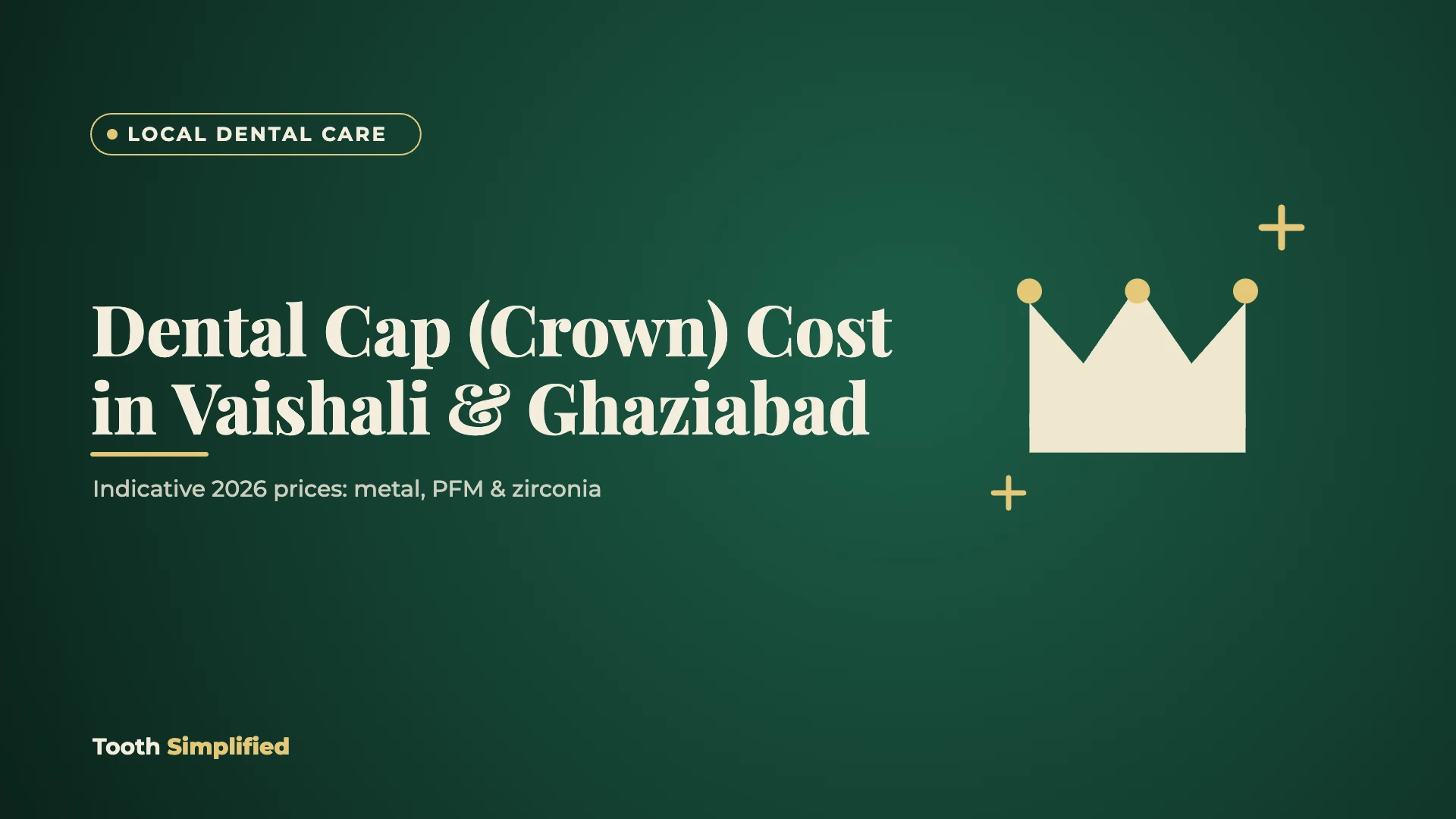 Dental Cap (Crown) Cost in Vaishali & Ghaziabad (2026 Price Guide)