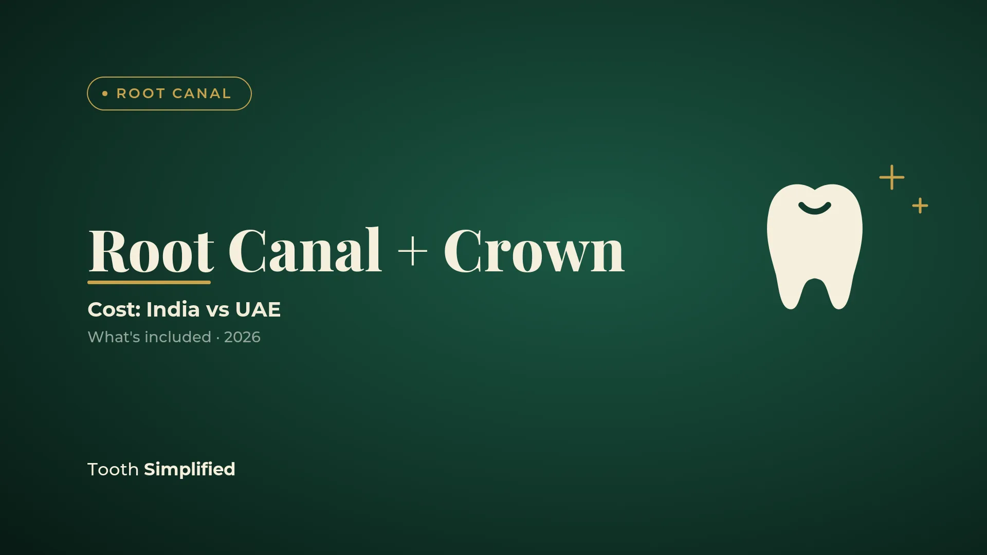 Root canal and crown cost comparison India vs UAE 2026