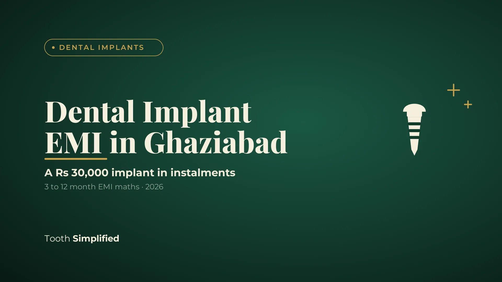 Dental Implant EMI in Ghaziabad: Paying in Instalments for ₹30,000-a-Tooth Implants