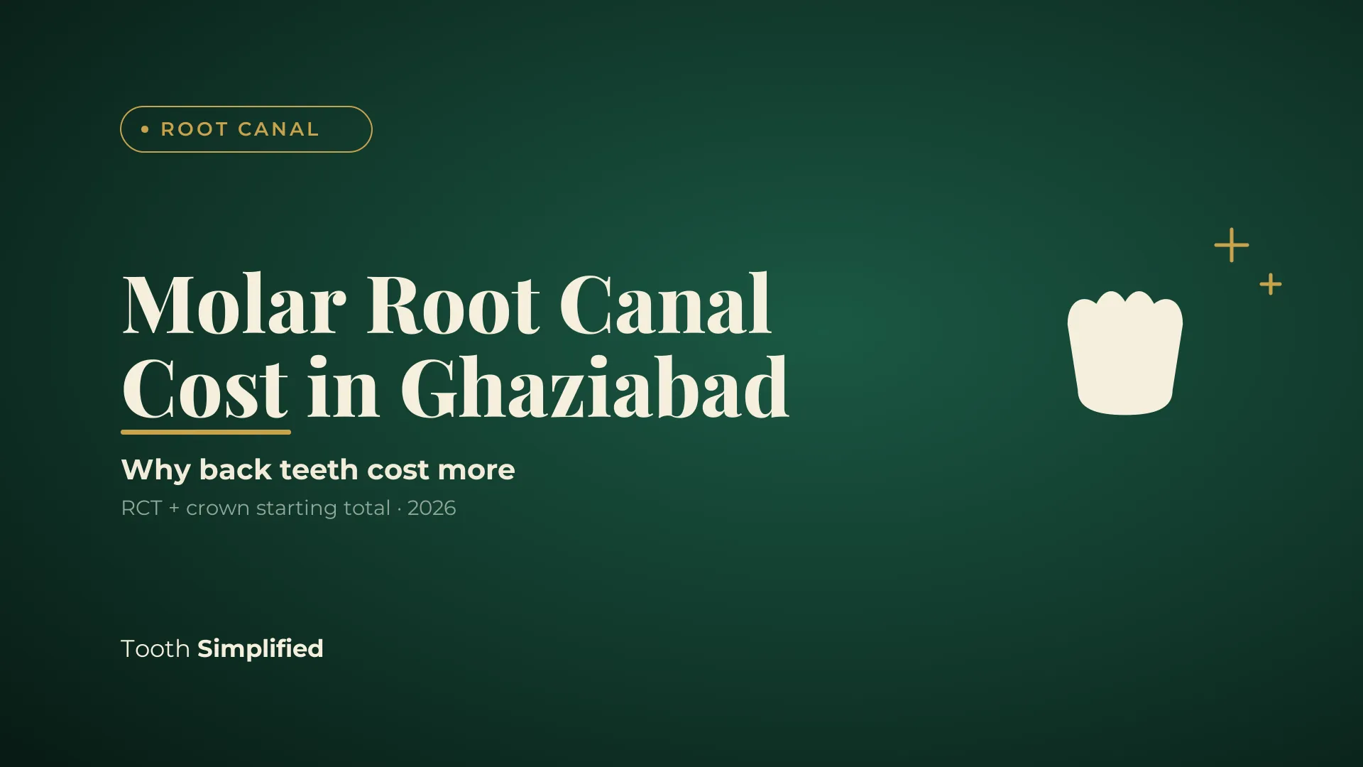 Molar Root Canal Cost in Ghaziabad: Why Back Teeth Cost More and Take Longer